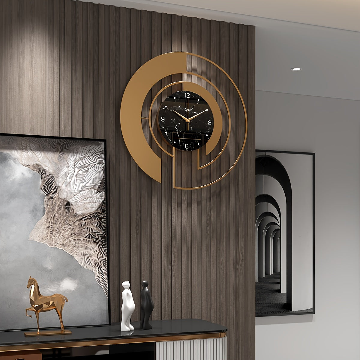 GeoGold Clock - Luxurious Geometric Alarm Clock in Gold