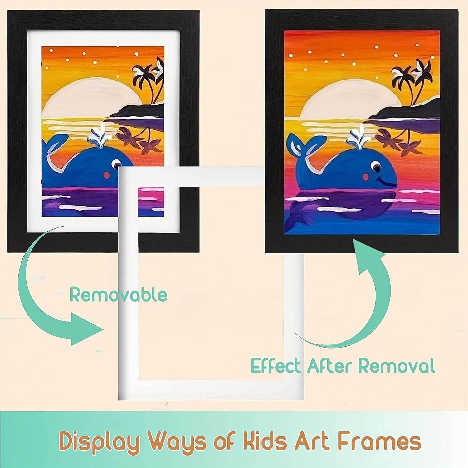 KidArtFrame – Cartoon Kinder Photo Frame with Wooden Frame