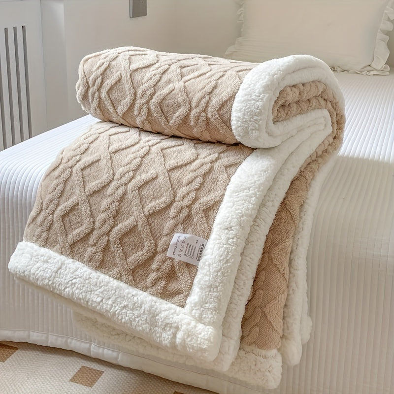 Stylish Reversible Fleece Blanket for Ultimate Comfort and Warmth