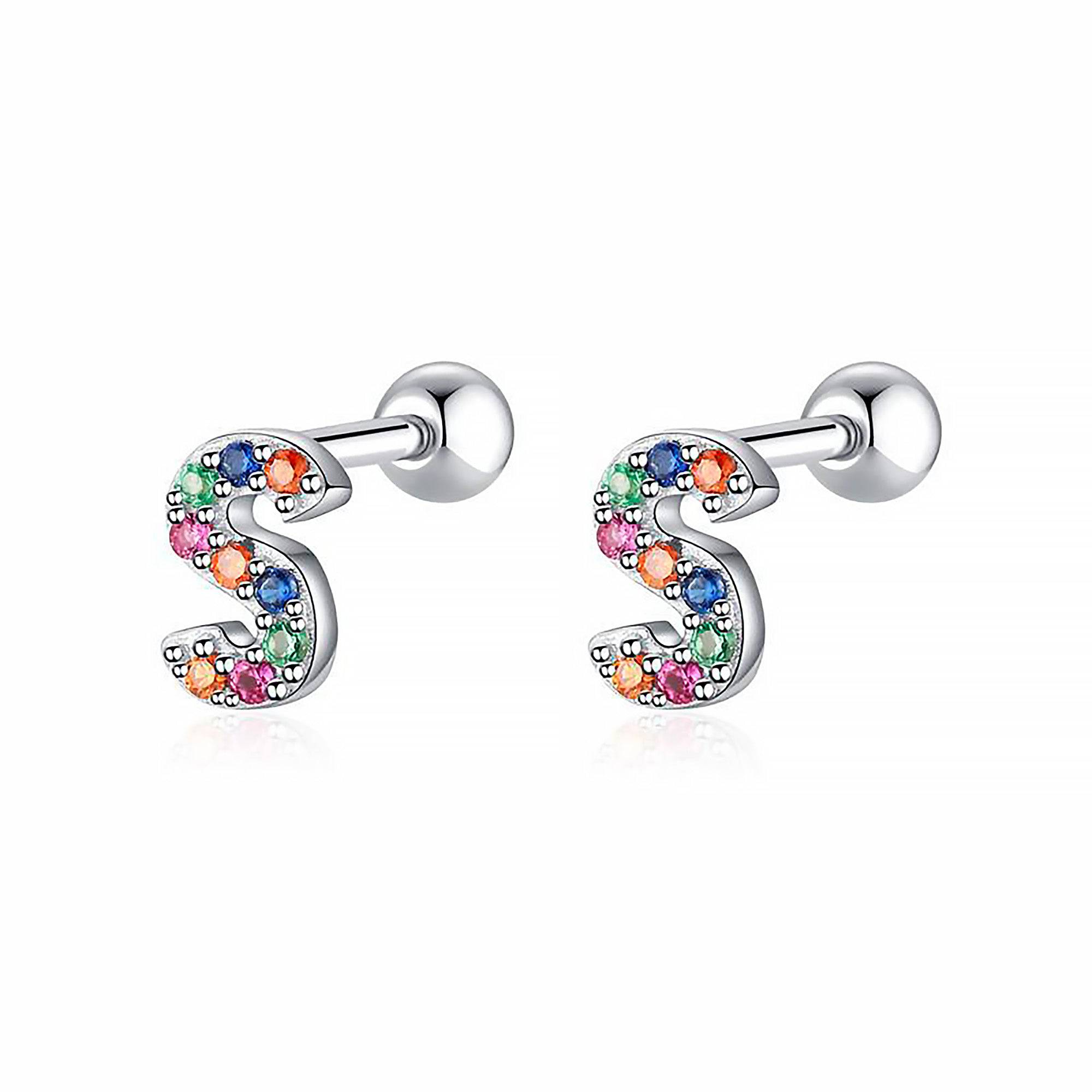 Vibrant Colorful Letter Earrings - Letria