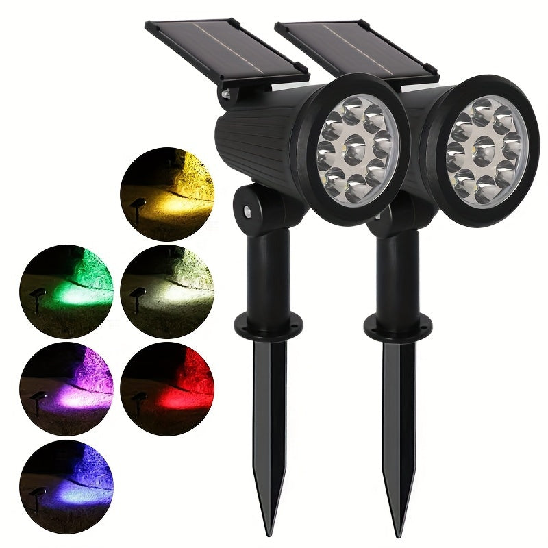 SolarLuxe Spotlight - Hållbar 9LED Trädgårdsbelysning