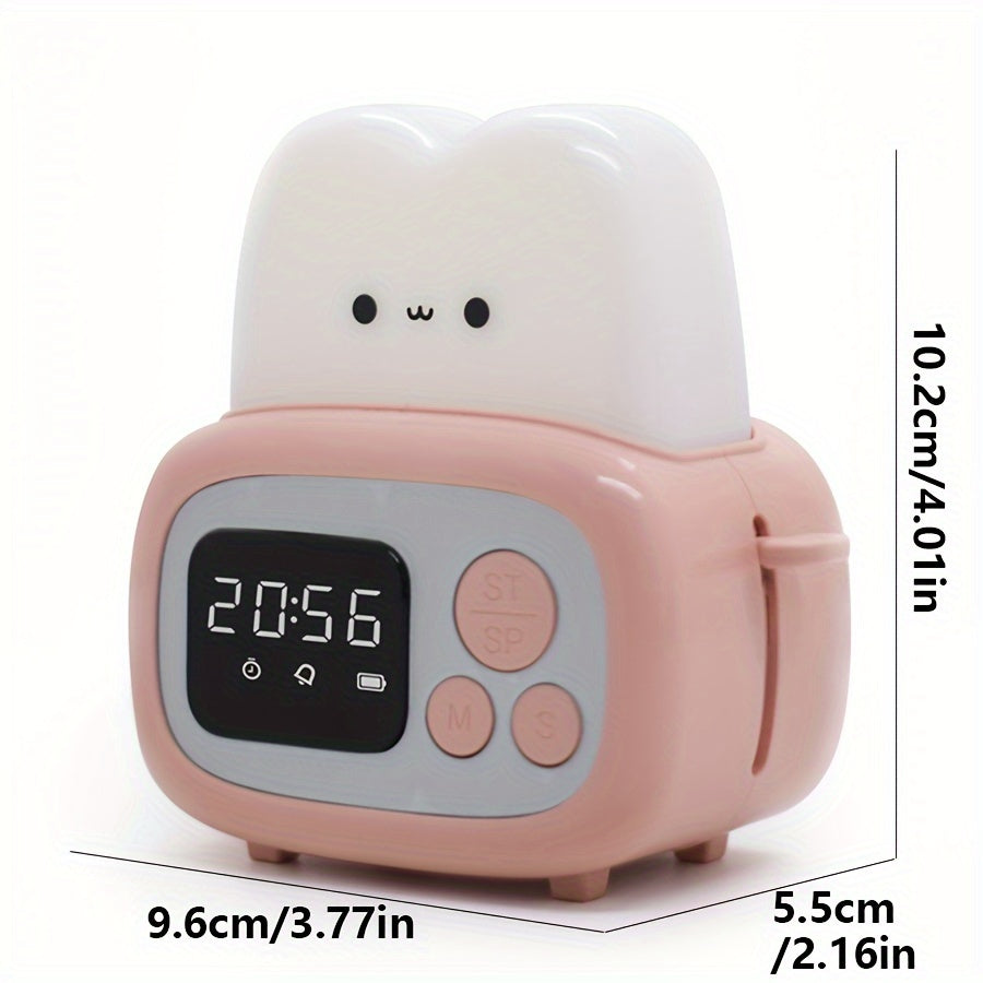 GlowBake Clock - Modern LED Alarm Clock with Rechargeable USB