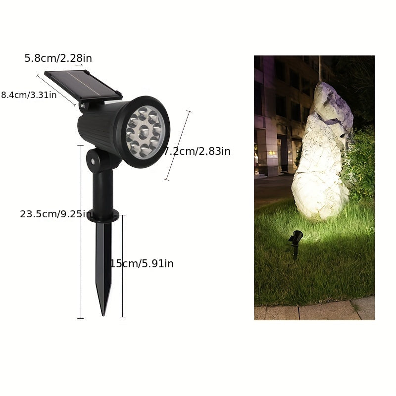 SolarLuxe Spotlight - Hållbar 9LED Trädgårdsbelysning