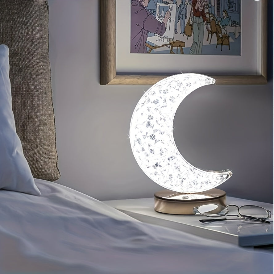 CrystalGlow Lampa - Dimmable Bordslampa med Touch