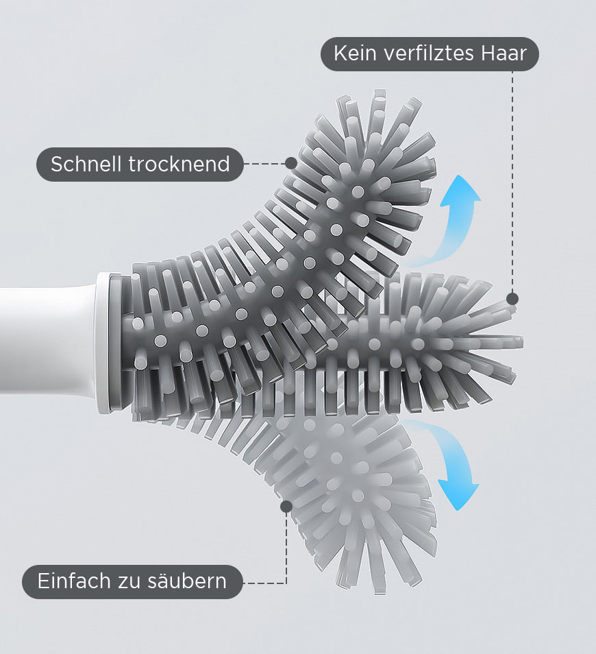 SiliClean – Antibacterial Wall-mounted Toilet Brush with Silicone
