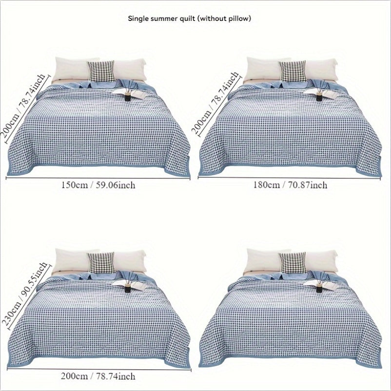 Elegant Preppy Plaid Summer Blankets for Cold Nights