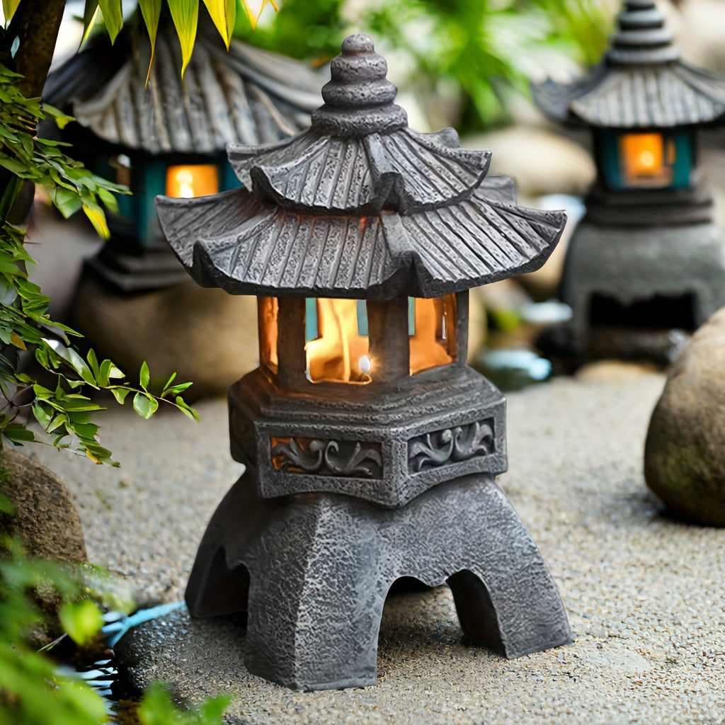LumiGlow Lampa - Zen Trädgårdsdekoration på Solenergi