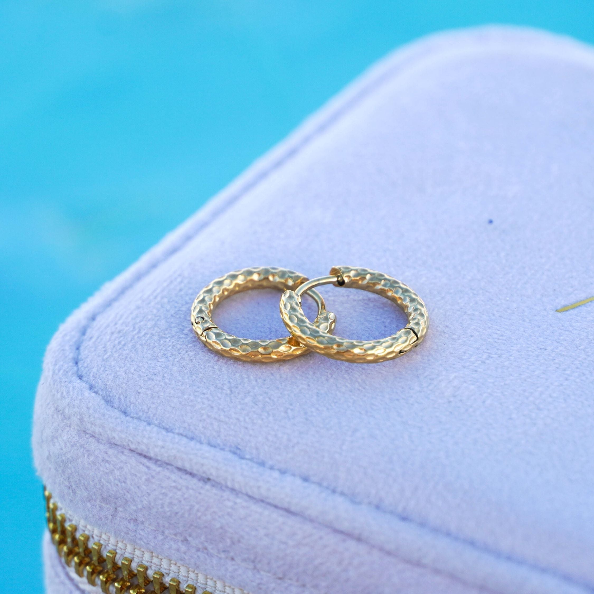 Sparkling Hammered Earrings - Livia