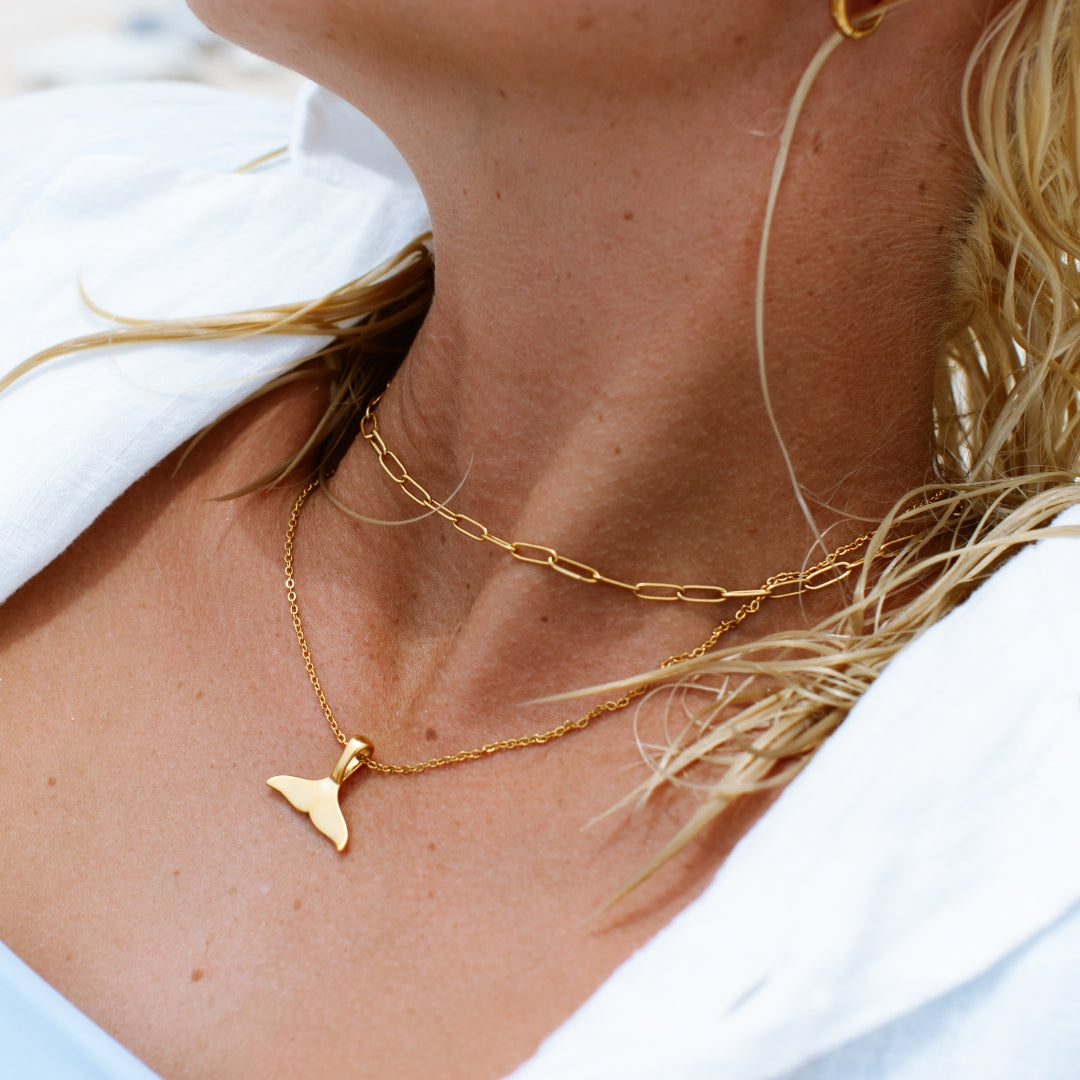Stylish paper clip choker necklace - Lina