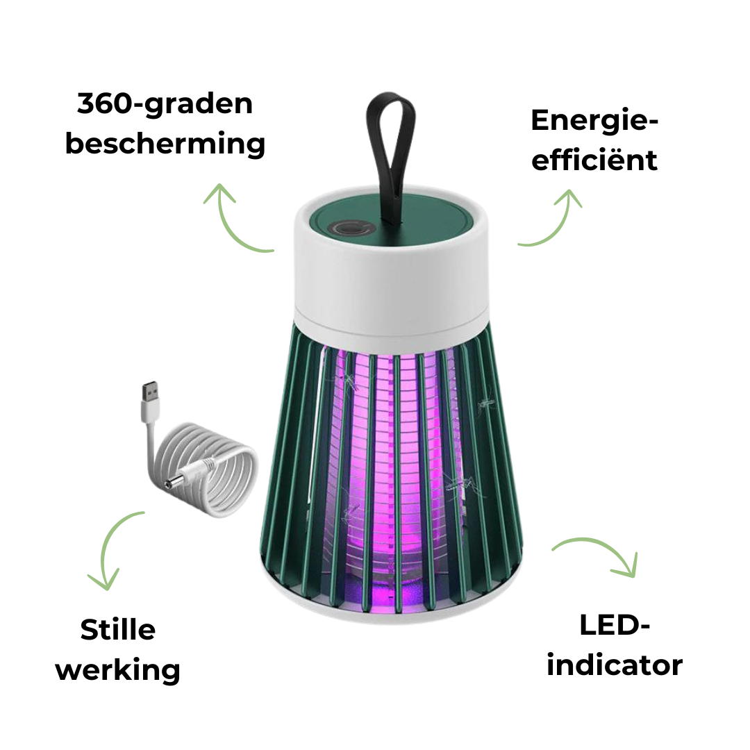 CampGuard - Multifunktionell Utomhuslampa med 360° Insektskydd och USB