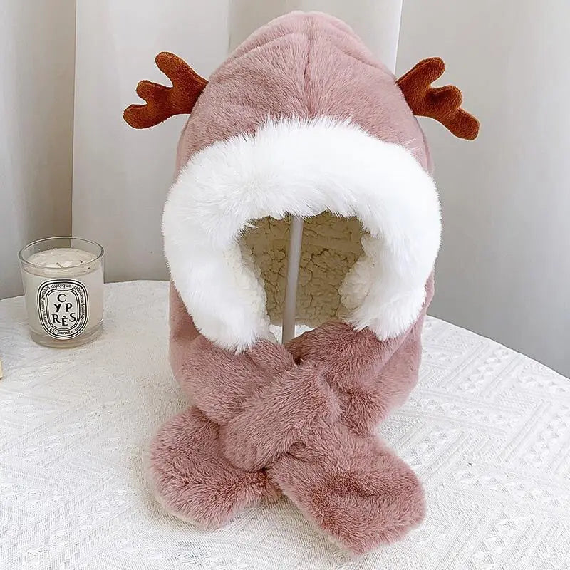 Mini Fashion Winter & Shawl - Cute Hat and Shawl in One