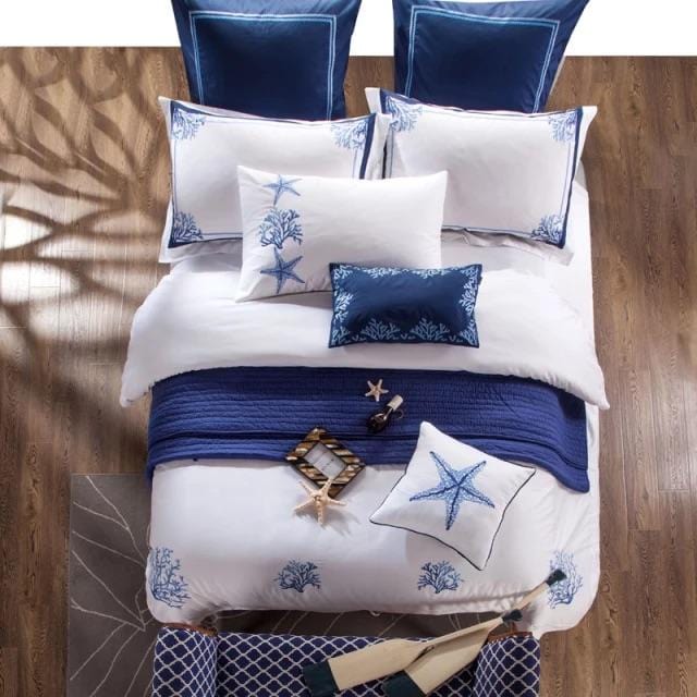 Blue Coral – Luxurious Egyptian Cotton Duvet Cover