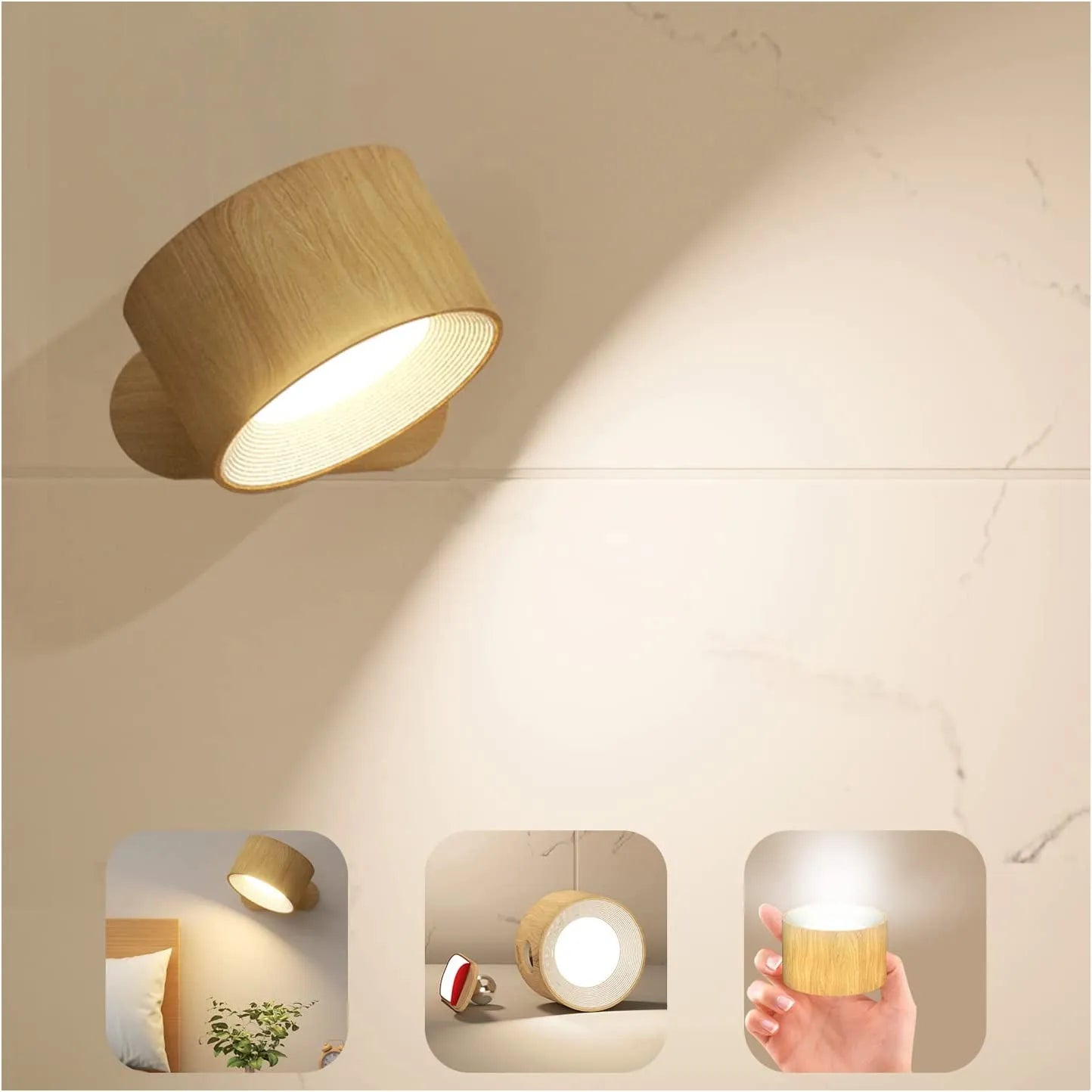 360° Wall Lamp - Wireless Rechargeable Wall Lamp