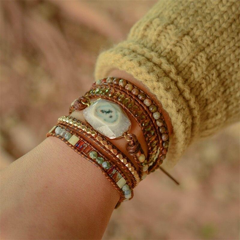 Lunara - Elegant Amethyst Moonlight Wrap Bracelet