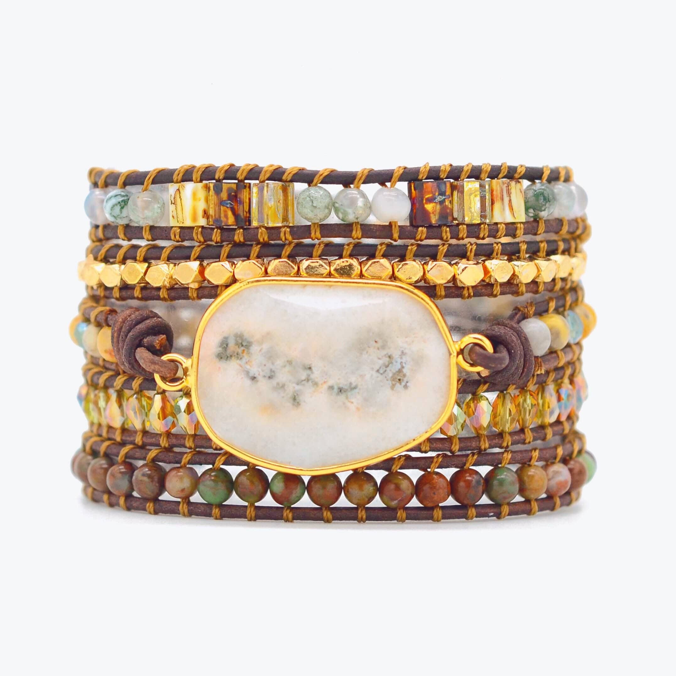 Lunara - Elegant Amethyst Moonlight Wrap Bracelet