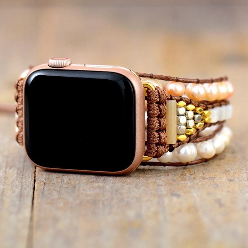 Elvianne - Luxurious Freshwater Pearl Wrap Band for Apple Watch