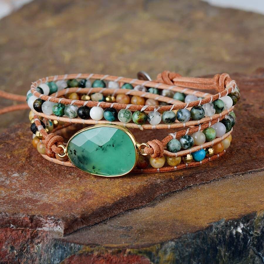 Elina JadeGlow - Elegant Relaxing Wrap Bracelets