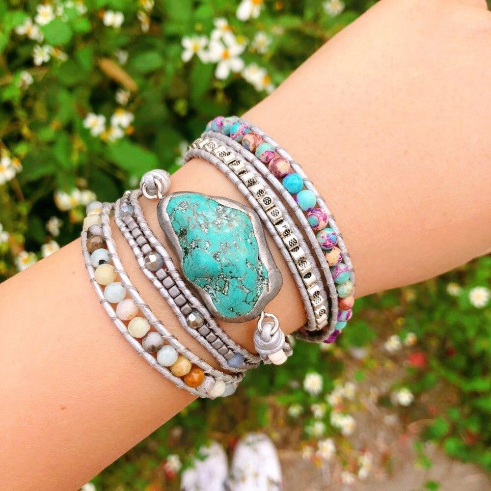 AmaraWrap - Luxurious Turquoise Bracelet for Balance