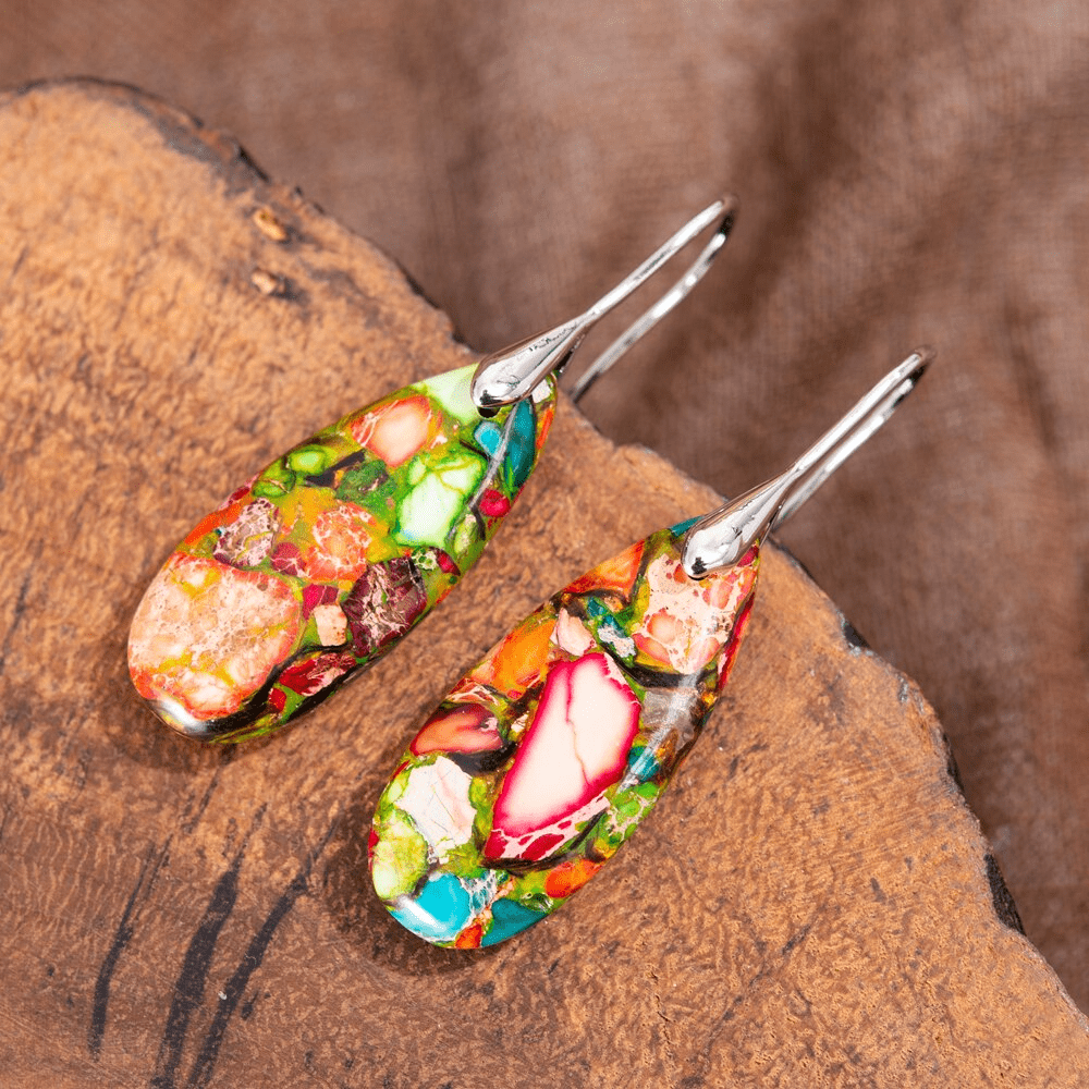 Levana Drops - Elegant Jasper Earrings