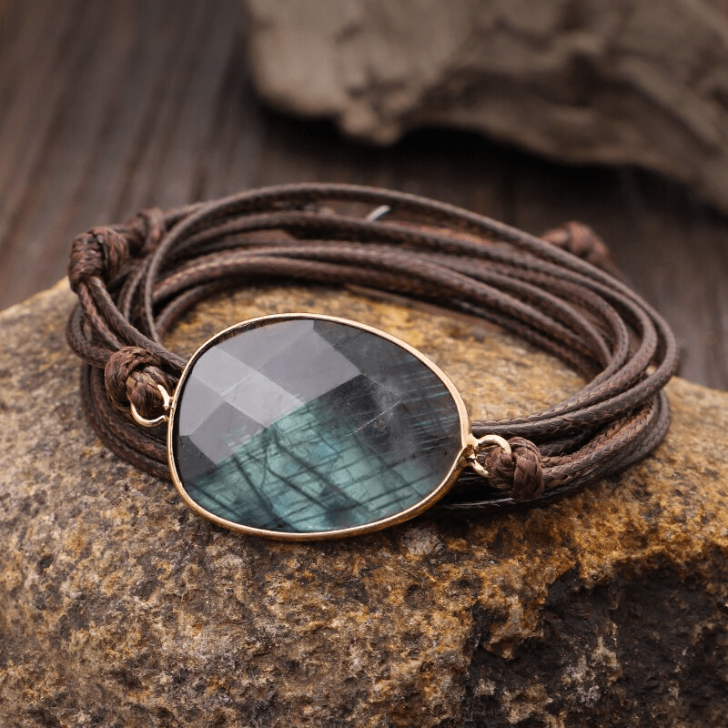 Labradorite Coord Bracelet - Lunaria Elegance