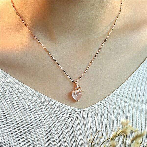 OpalHeart - Elegant heart-shaped necklace from Calista