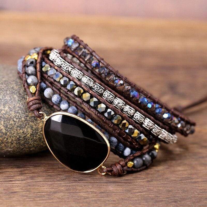 OnyxGlow – Luxury Wrap Bracelet for Women