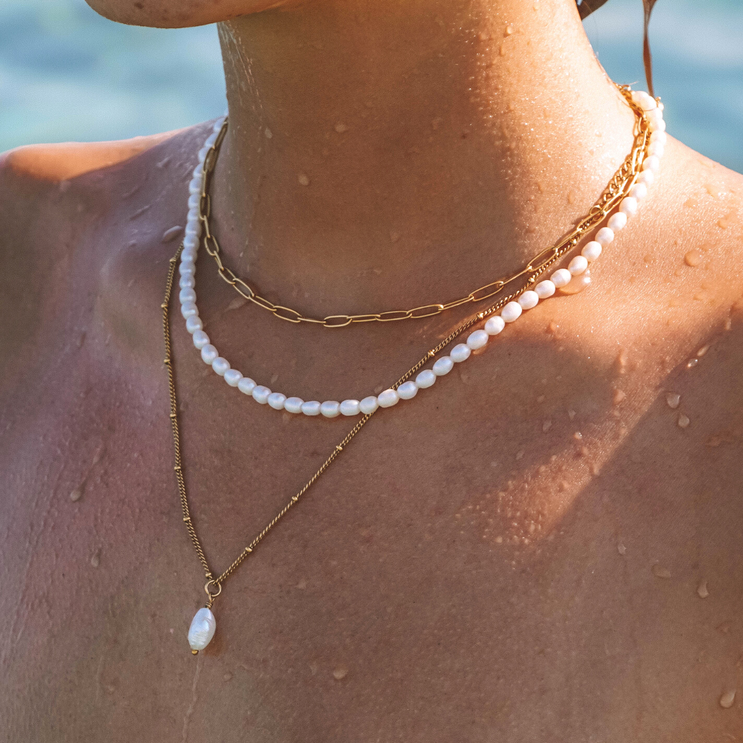 Stylish paper clip choker necklace - Lina