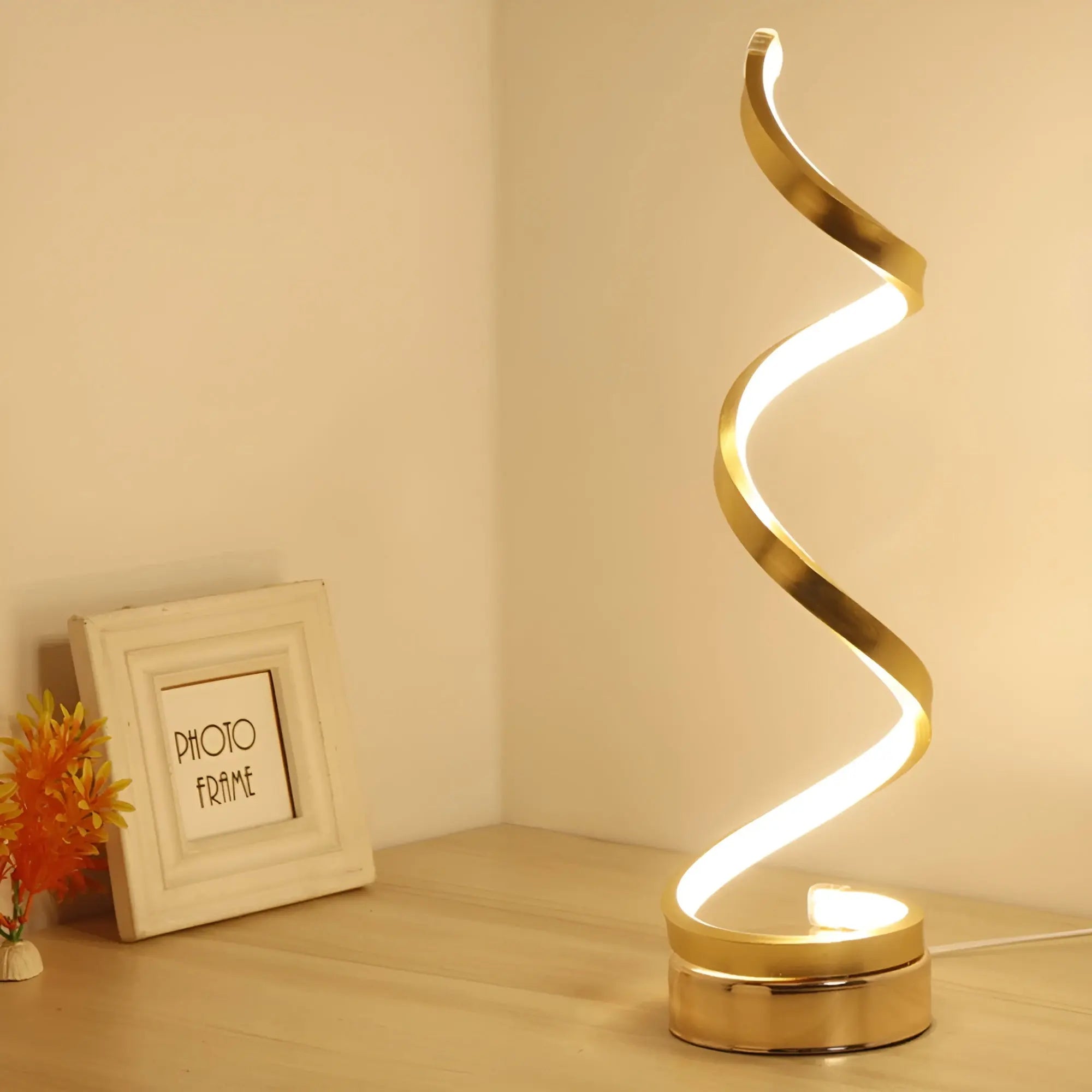 Elegant Spiral Glow LED Desk Lamp – Energy-efficient, Sustainable & Eye-friendly Design