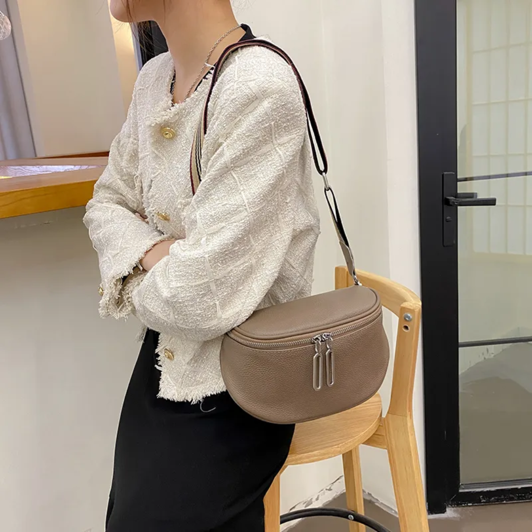 Lucy Leather Bag – Trendy and Cute Leather Saddle Bag