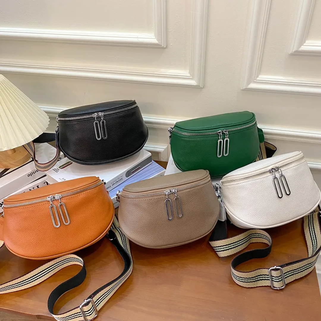Lucy Leather Bag – Trendy and Cute Leather Saddle Bag