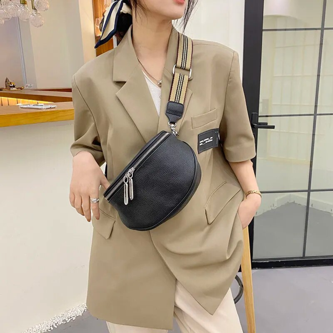 Lucy Leather Bag – Trendy and Cute Leather Saddle Bag