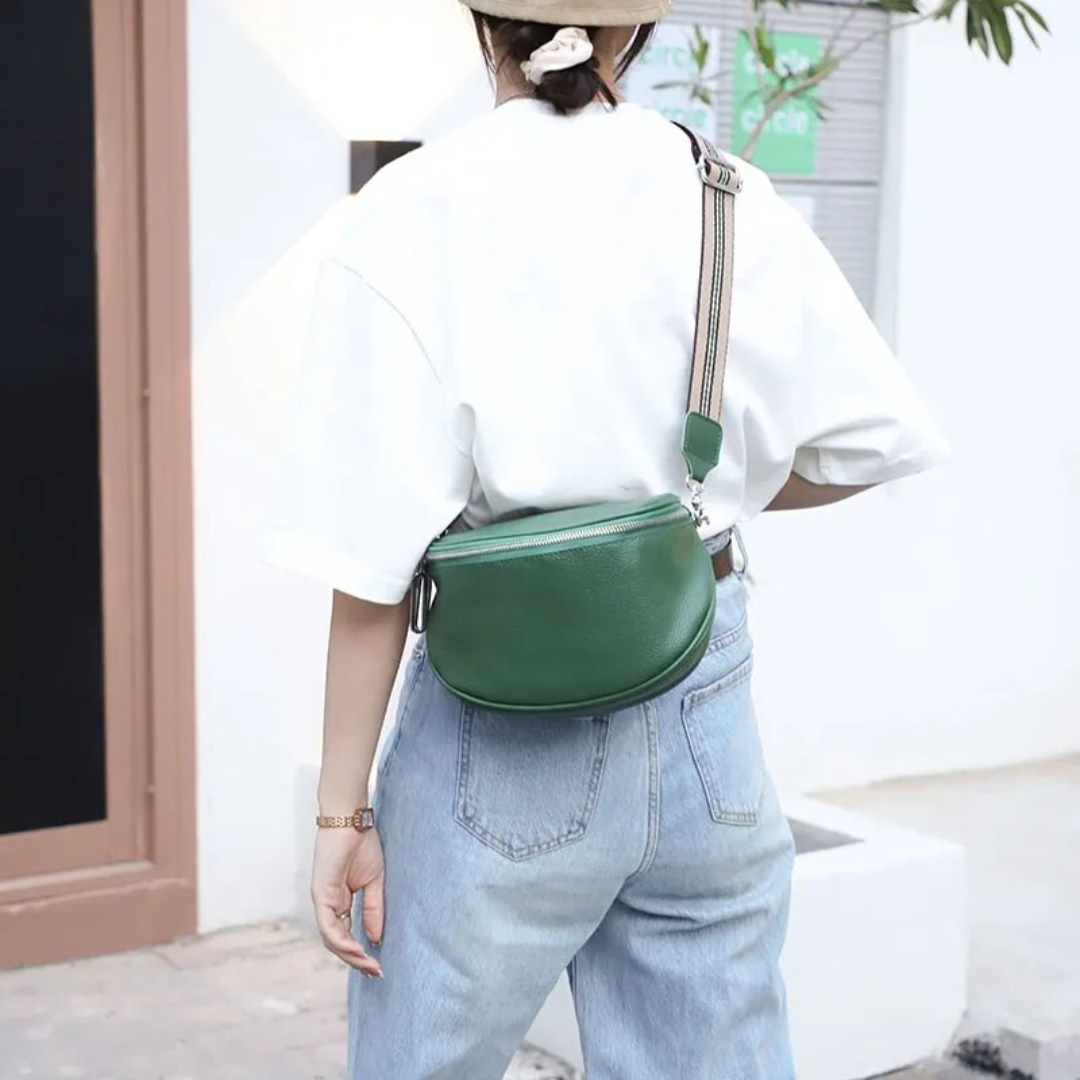 Lucy Leather Bag – Trendy and Cute Leather Saddle Bag