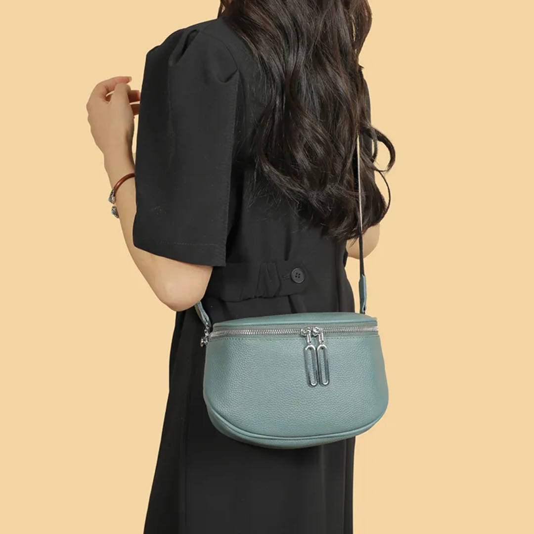 Lucy Leather Bag – Trendy and Cute Leather Saddle Bag