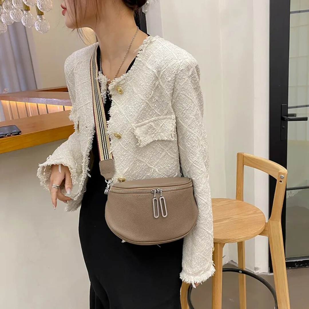 Lucy Leather Bag – Trendy and Cute Leather Saddle Bag