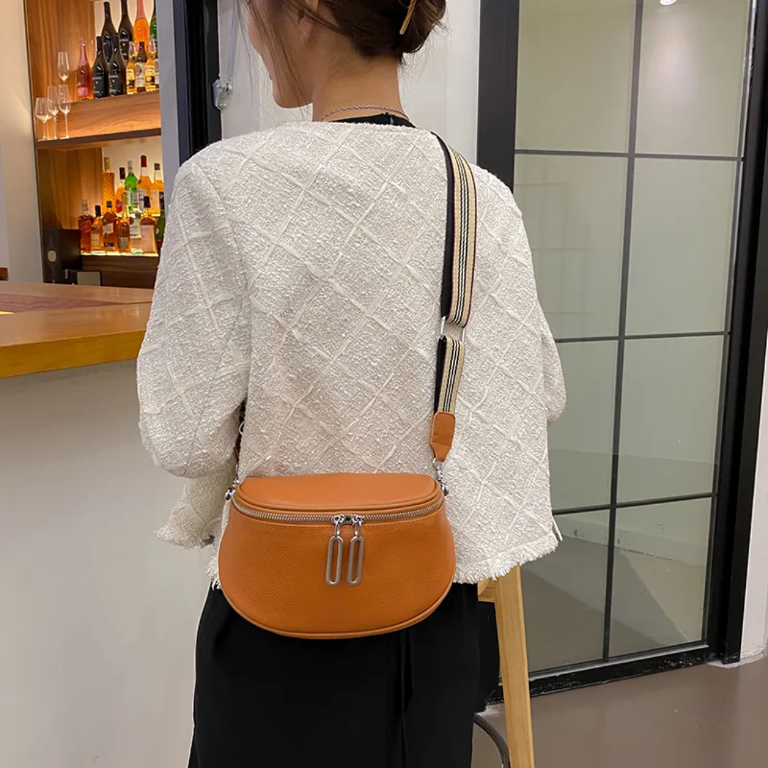 Lucy Leather Bag – Trendy and Cute Leather Saddle Bag