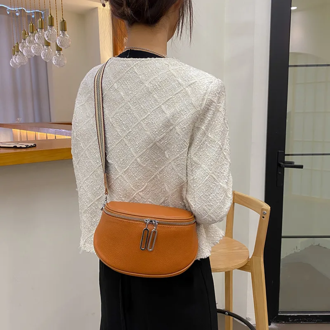 Lucy Leather Bag – Trendy and Cute Leather Saddle Bag