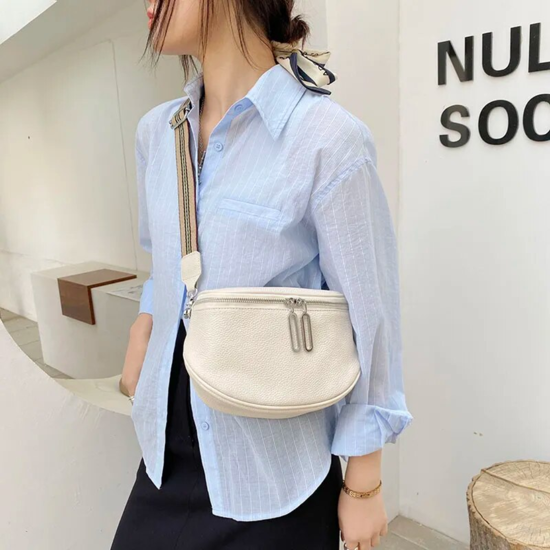 Lucy Leather Bag – Trendy and Cute Leather Saddle Bag