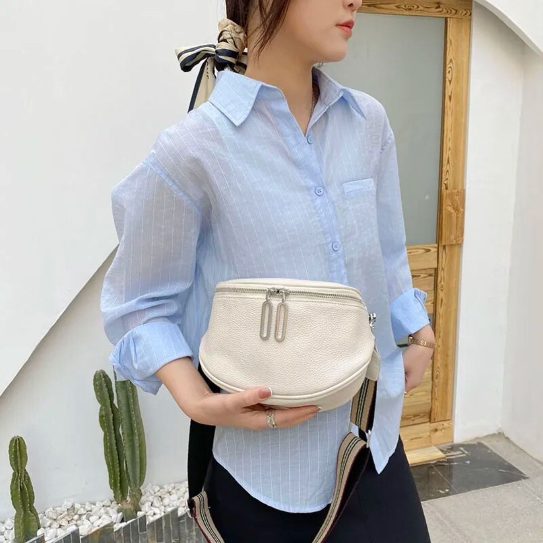 Lucy Leather Bag – Trendy and Cute Leather Saddle Bag