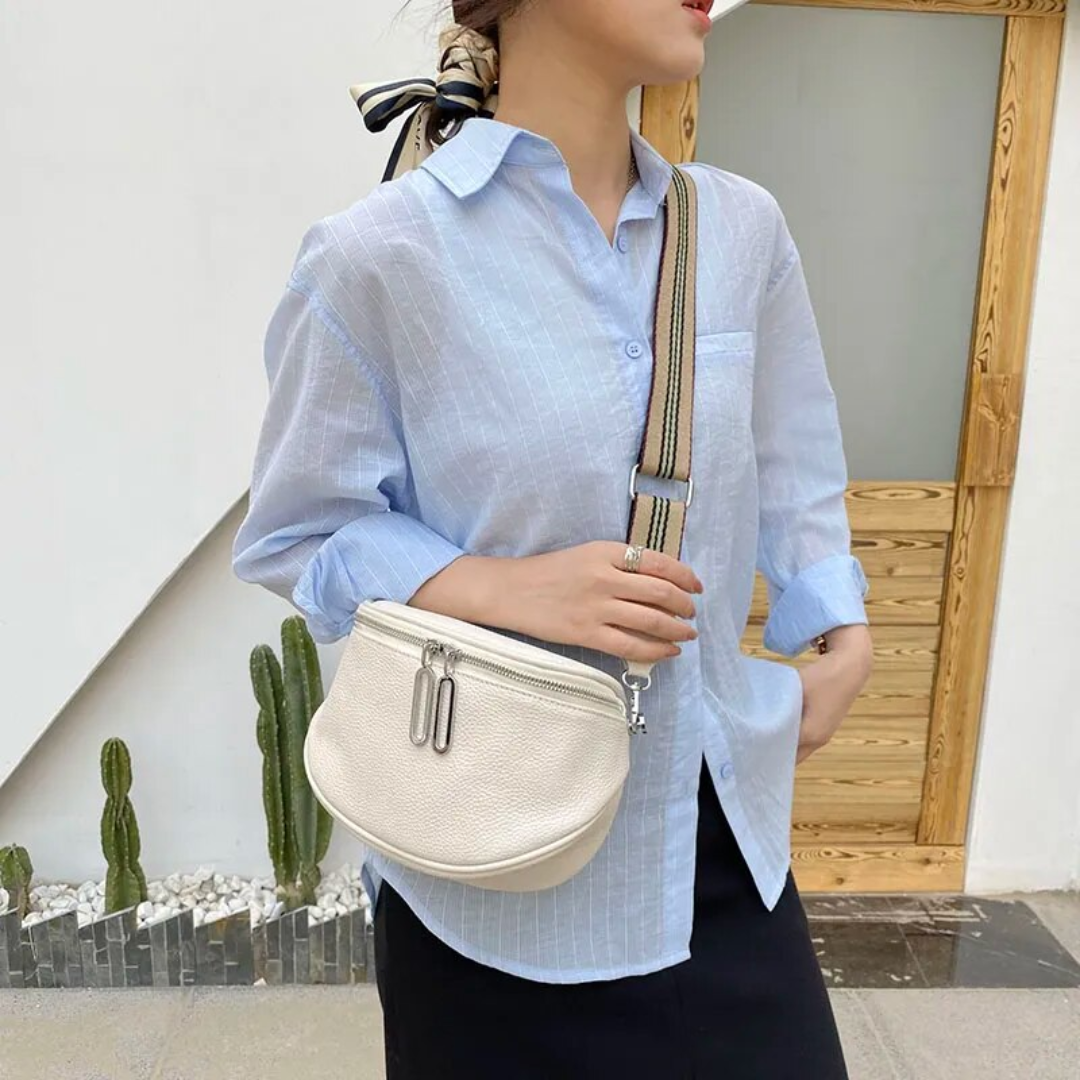 Lucy Leather Bag – Trendy and Cute Leather Saddle Bag