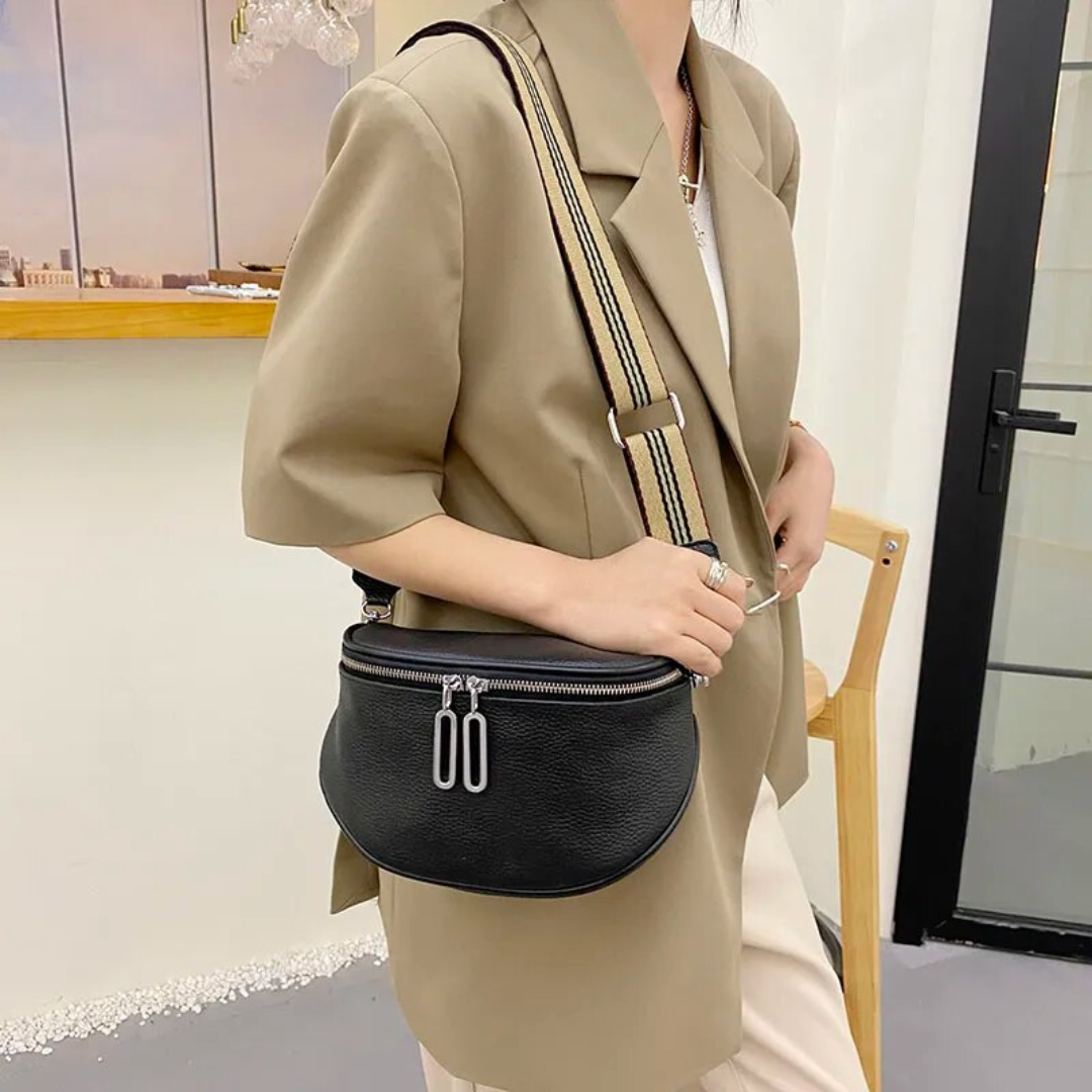 Lucy Leather Bag – Trendy and Cute Leather Saddle Bag