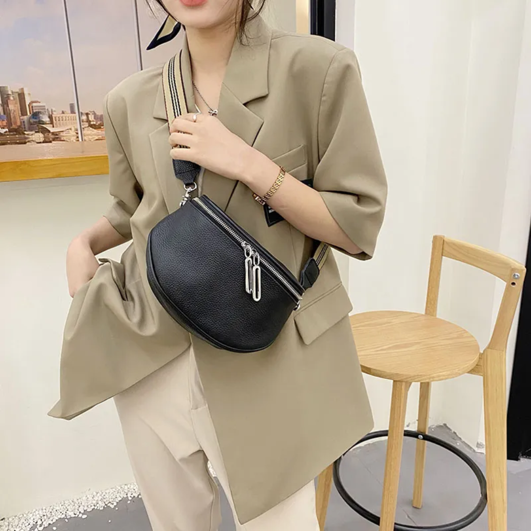 Lucy Leather Bag – Trendy and Cute Leather Saddle Bag