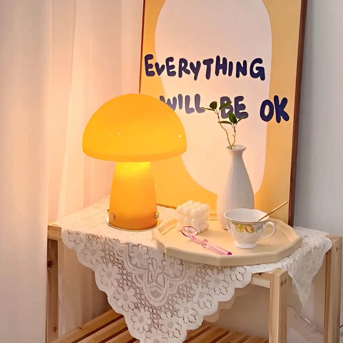 Scandinavian LED Mushroom Lamp - Elegance and Warmth for Your Home