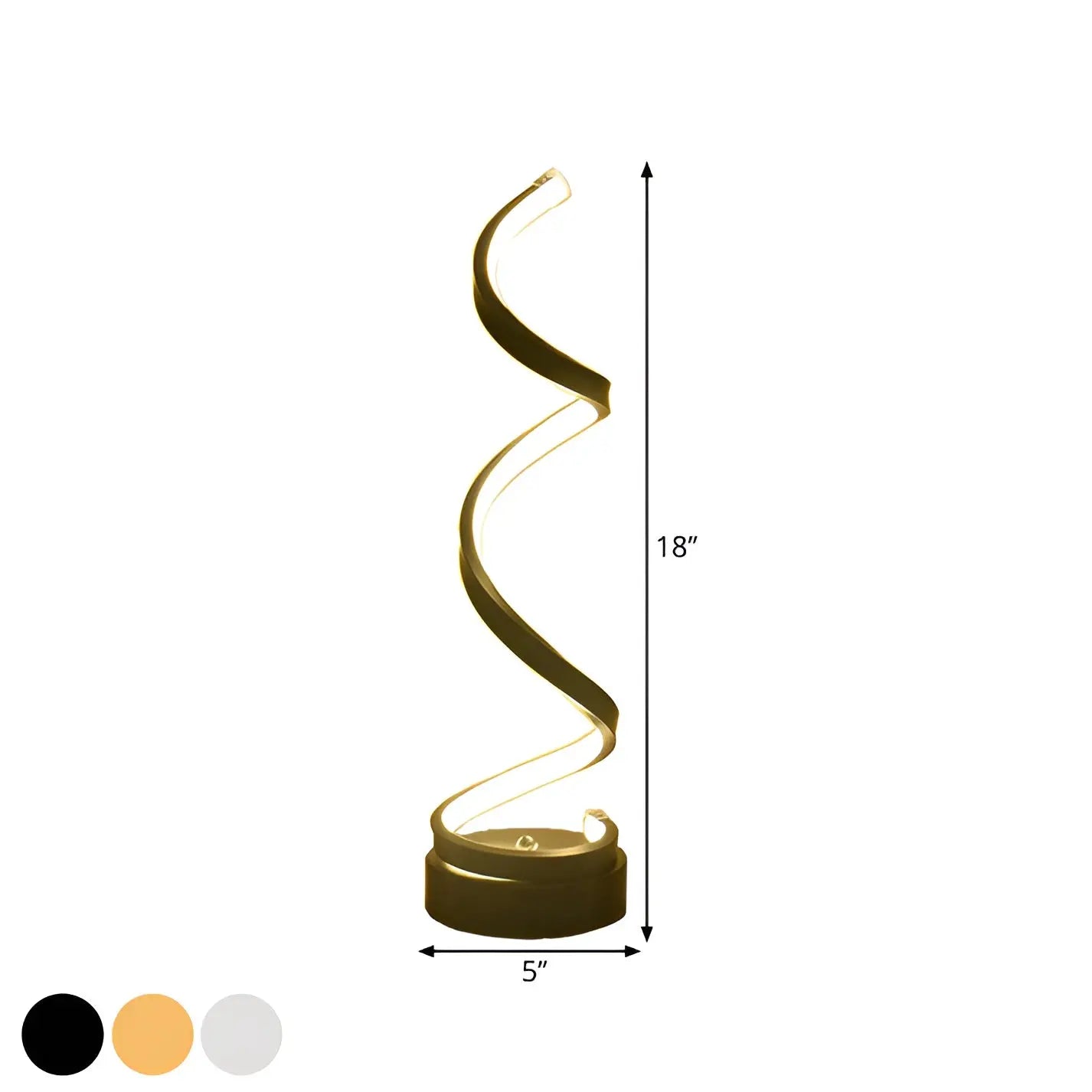 Elegant Spiral Glow LED Desk Lamp – Energy-efficient, Sustainable & Eye-friendly Design