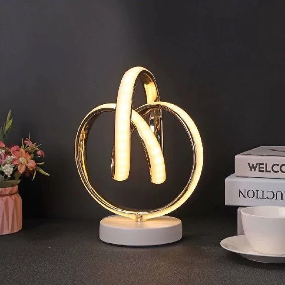 Luminare - Modern LED Table Lamp with Curved Design and USB Connection