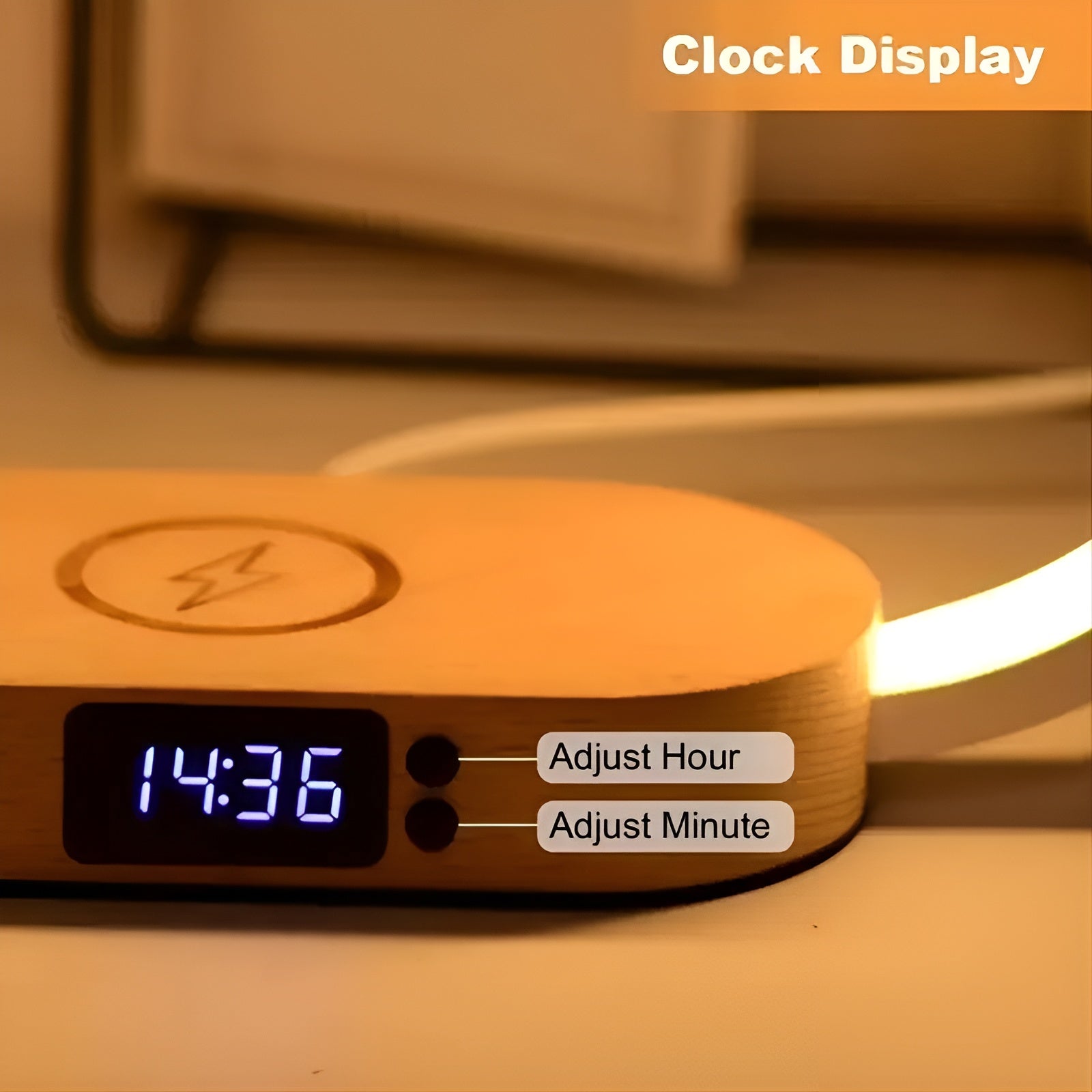 Stylish Multifunctional Lamp - with Charging Station and Clock
