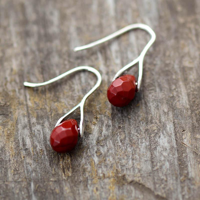 Serenella Drops - Elegant earrings with natural gemstones