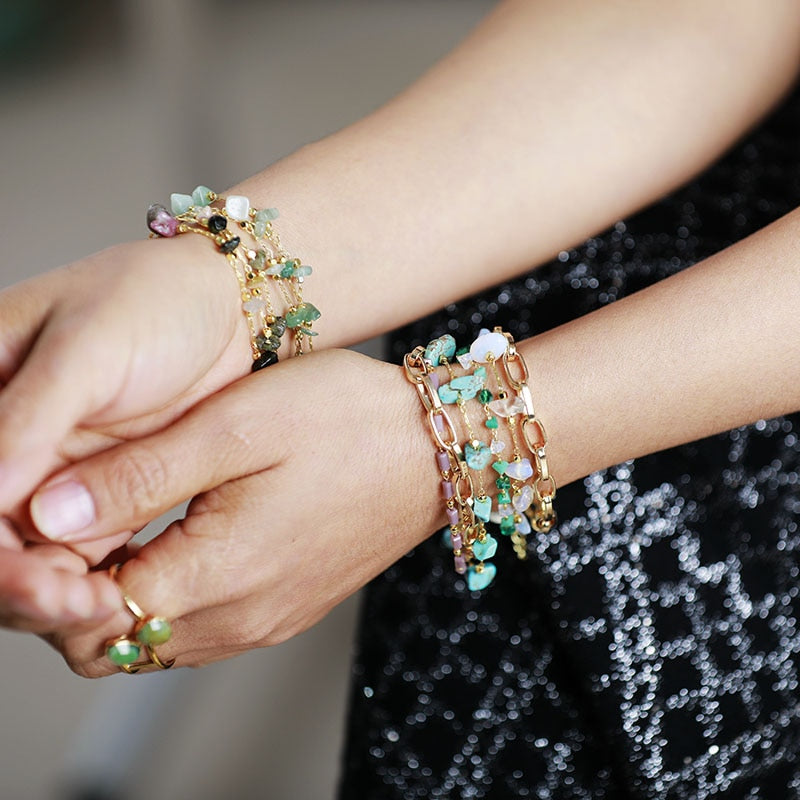 Isabelle Bracelet - Elegant Turquoise and Opal