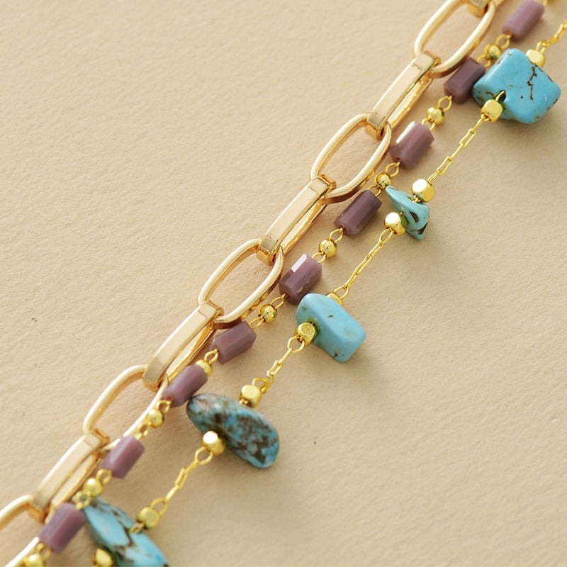 Isabelle Bracelet - Elegant Turquoise and Opal