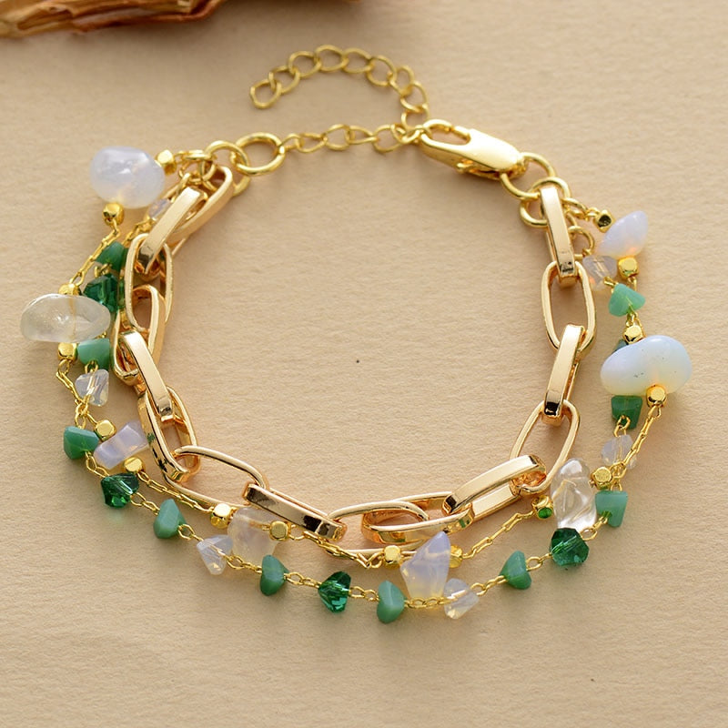 Isabelle Bracelet - Elegant Turquoise and Opal