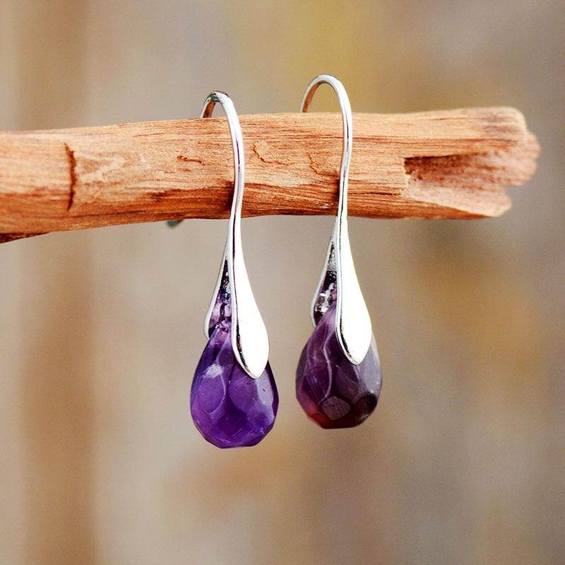Serenella Drops - Elegant earrings with natural gemstones